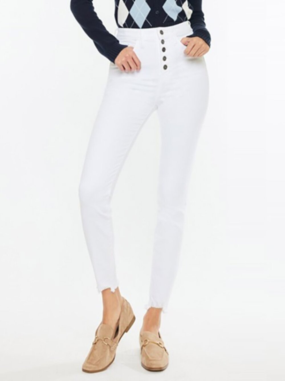 Kan Can High Rise Button Fly Super Skinny Jeans
